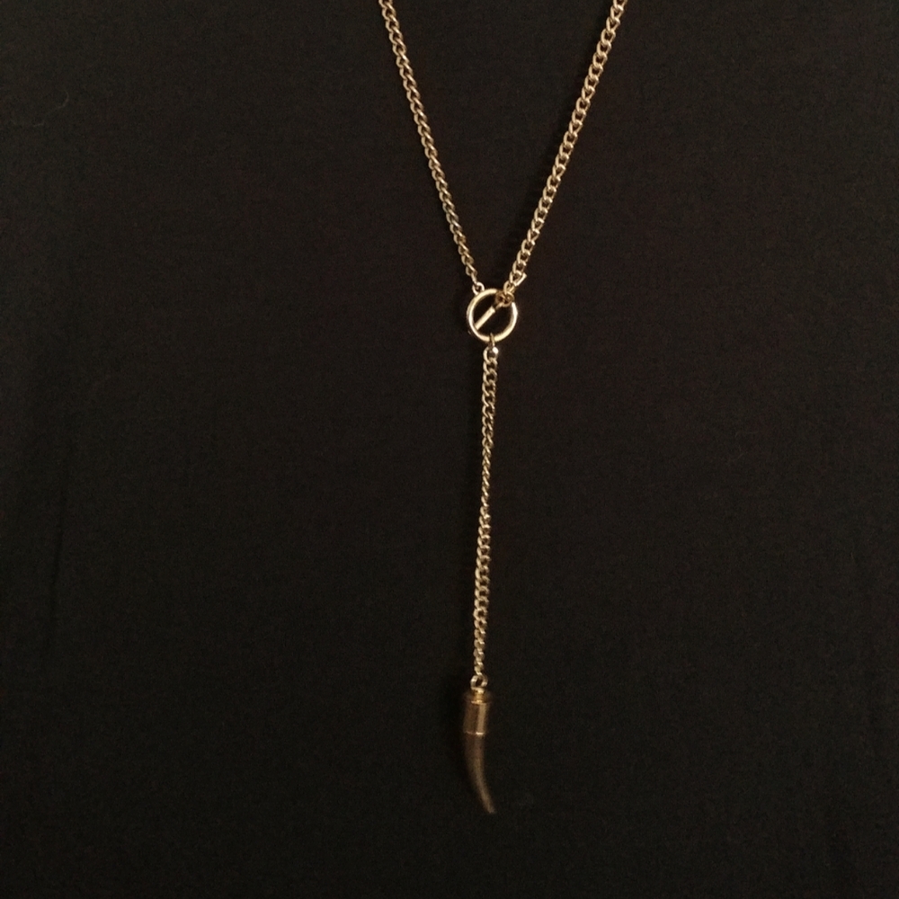 Goldtone Y Necklace